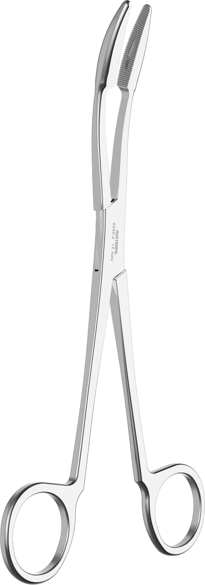 Pinza portatamponi GrossMaier curva cm20