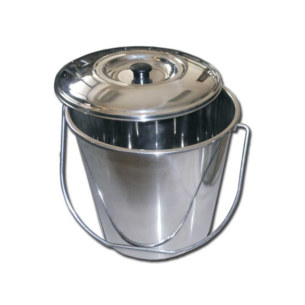 SECCHIO ACCIAIO INOX con coperchio