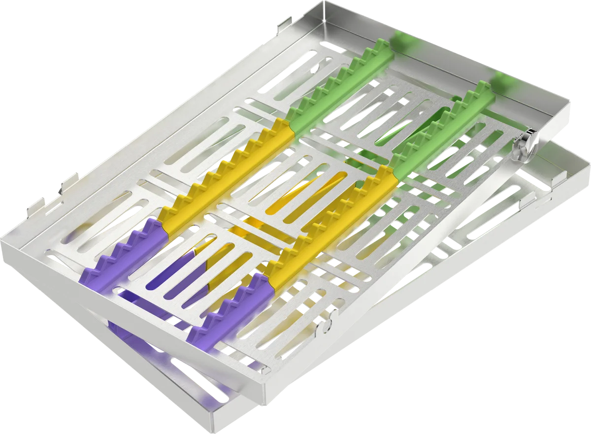 Locking tray 20strum. lilla,giallo,verde