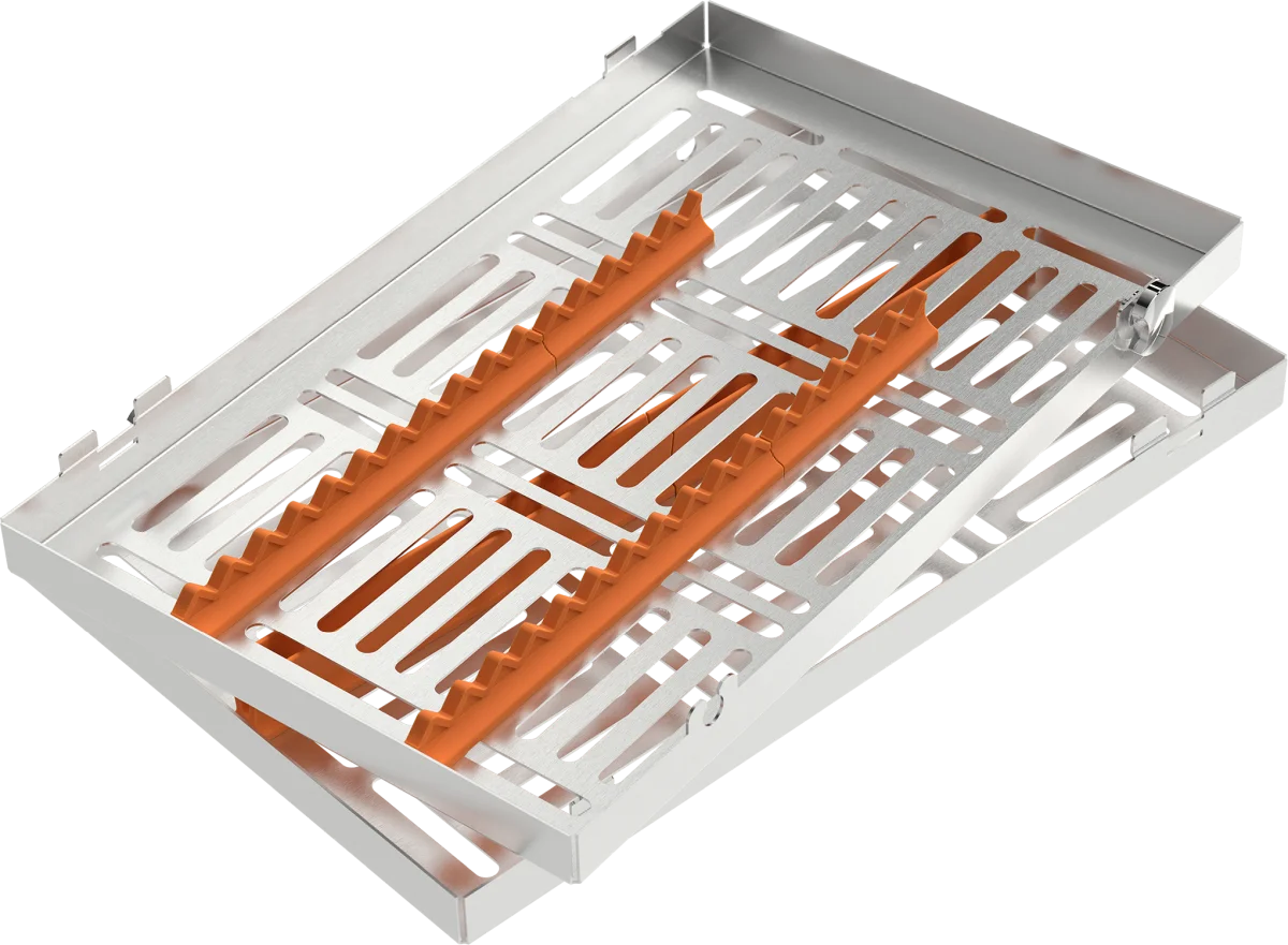 Locking tray per 15 strumenti arancione