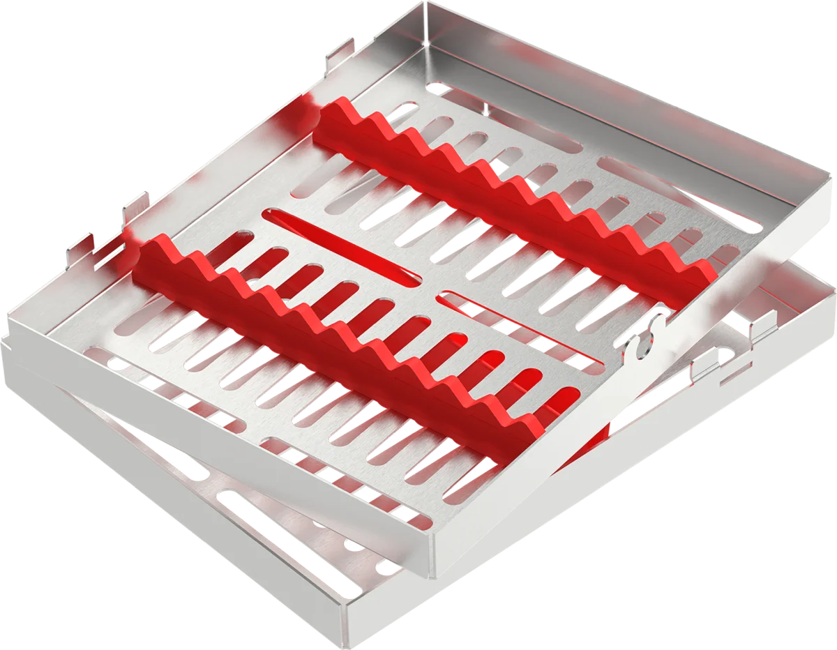 Locking tray per 10 strumenti (rosso)