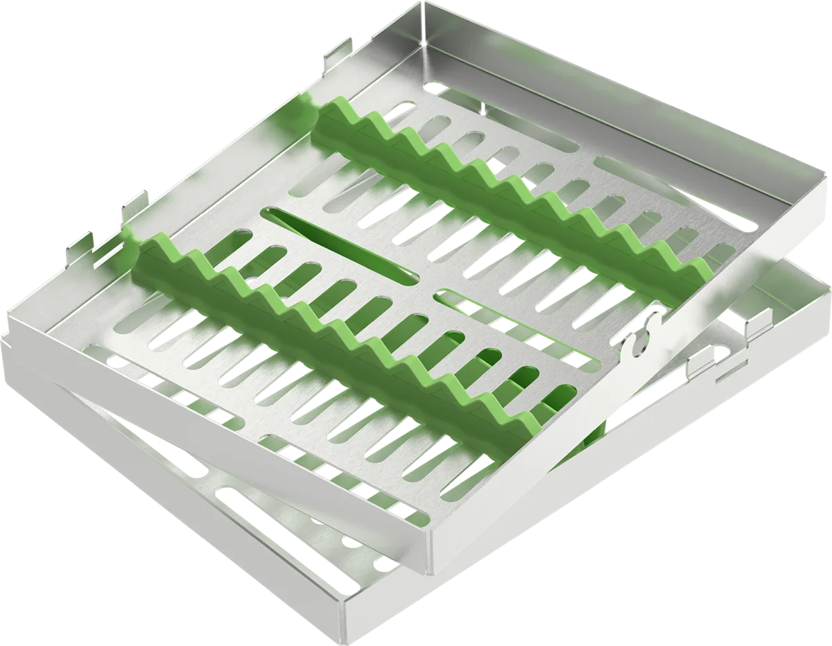 Locking tray per 10 strumenti (verde)