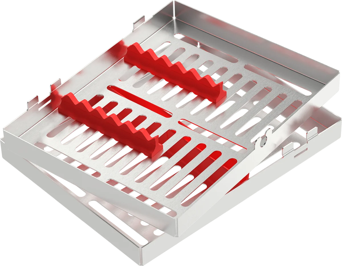 Locking tray per 5 strumenti (rosso)
