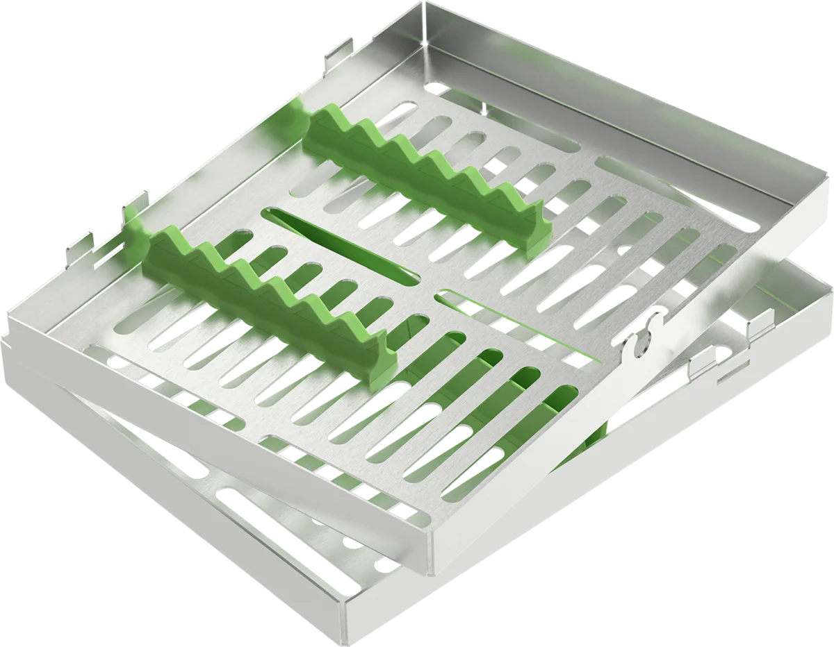 Locking tray per 5 strumenti (verde)