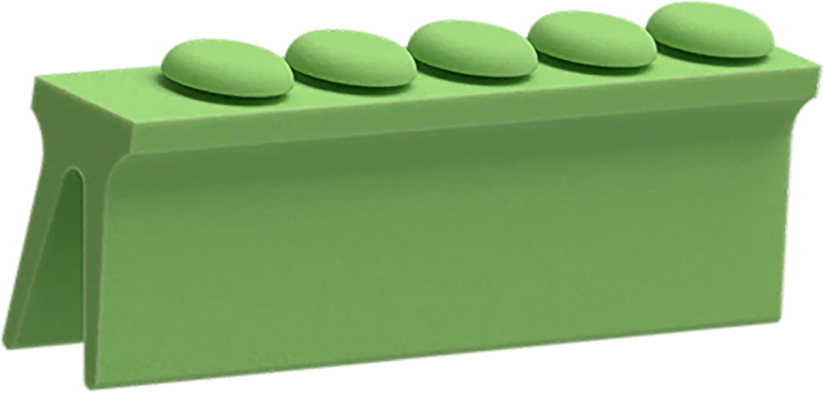 Locking tray Silicone x 5 (verde)