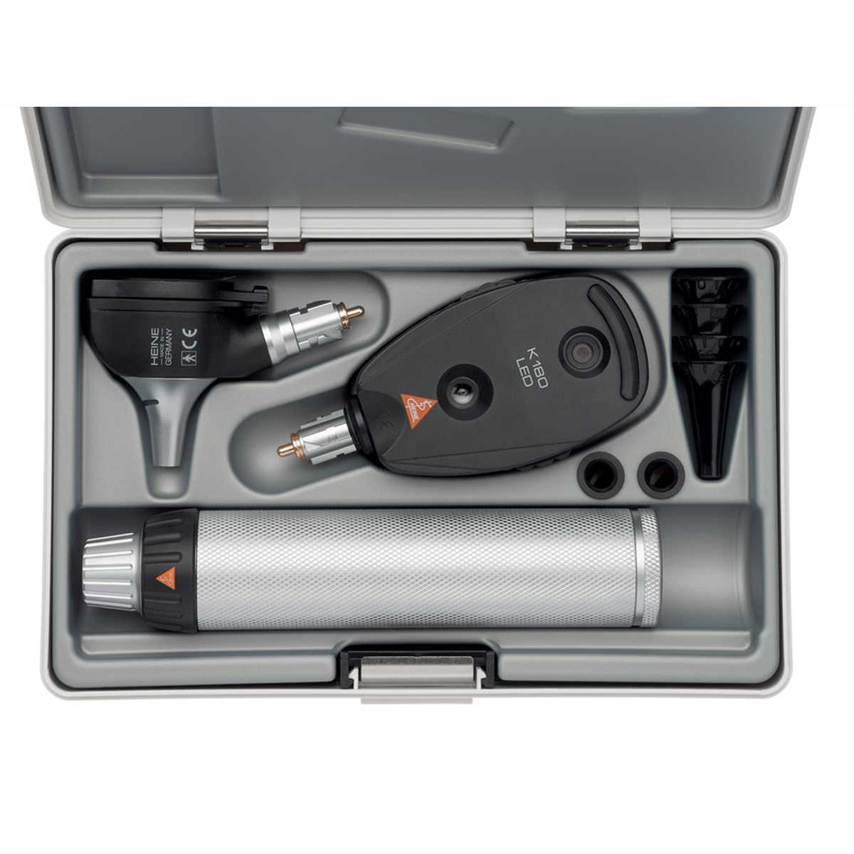 SET HEINE K 180 LED F.O. Otoscopio + Oftalmoscopio