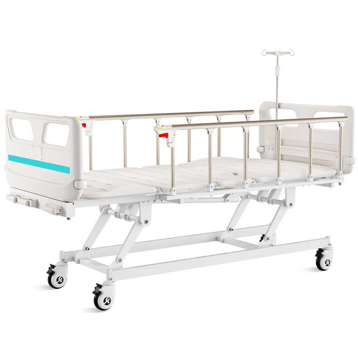 LETTO A 4 SEZIONI AD ALTEZZA VARIABILE – 3 manovelle – con ruote