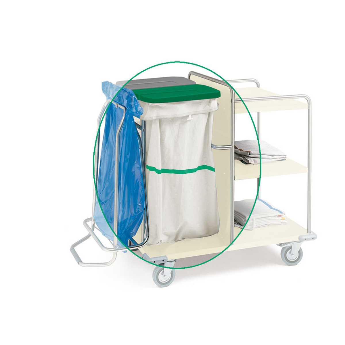 SACCO – lavabile – strip verde