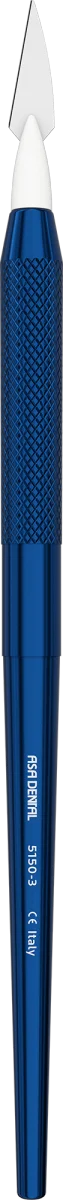 Manico blu + 2 punte