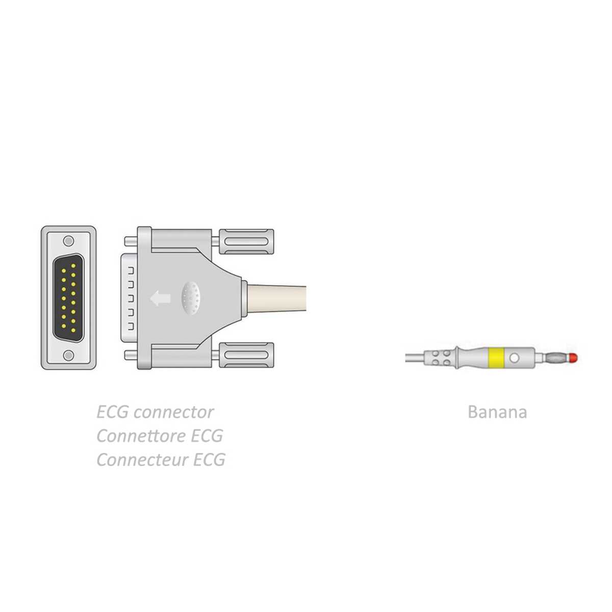 CAVO PAZIENTE ECG 2,2 m