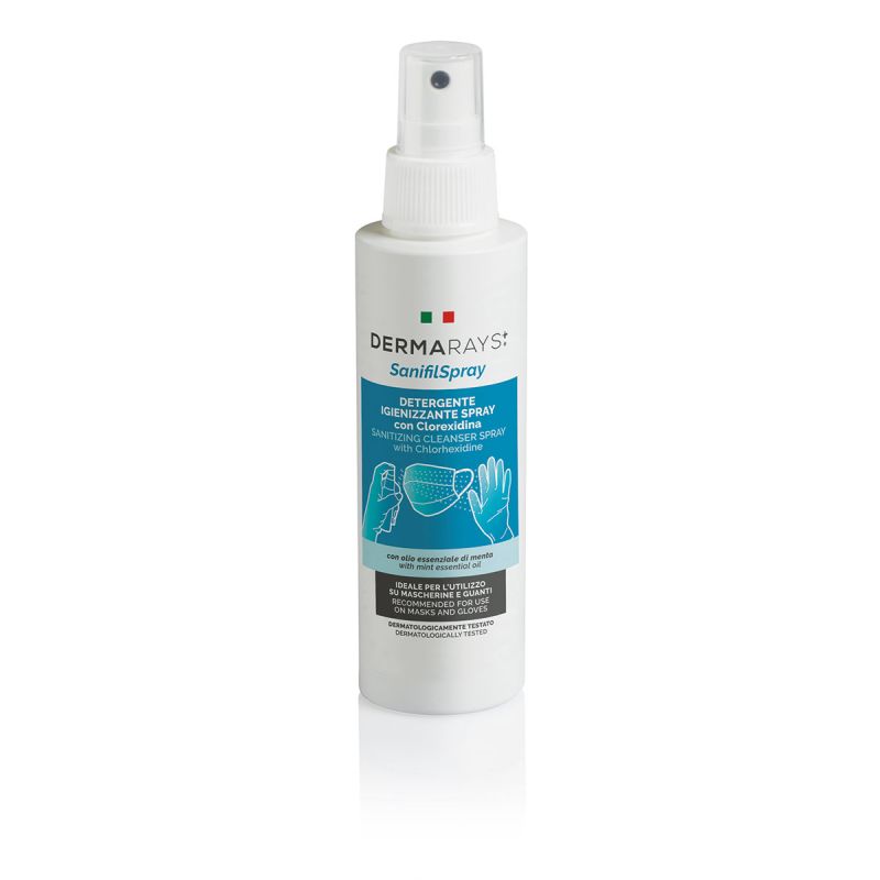 Sanifilspray – 100 ml. <br>
Detergente igienizzante spray con Clorexidina
