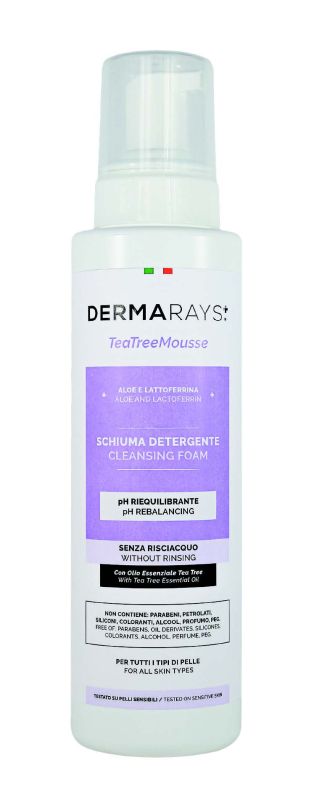 TeaTreeMousse – 500 ml. <br>
Schiuma detergente delicata senza risciacquo con Tea Tree Oil