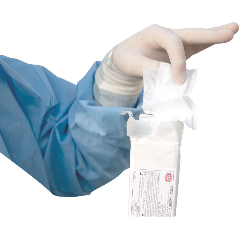 COMPRESSE DI GARZA PIEGATA IN TNT NON STERILE