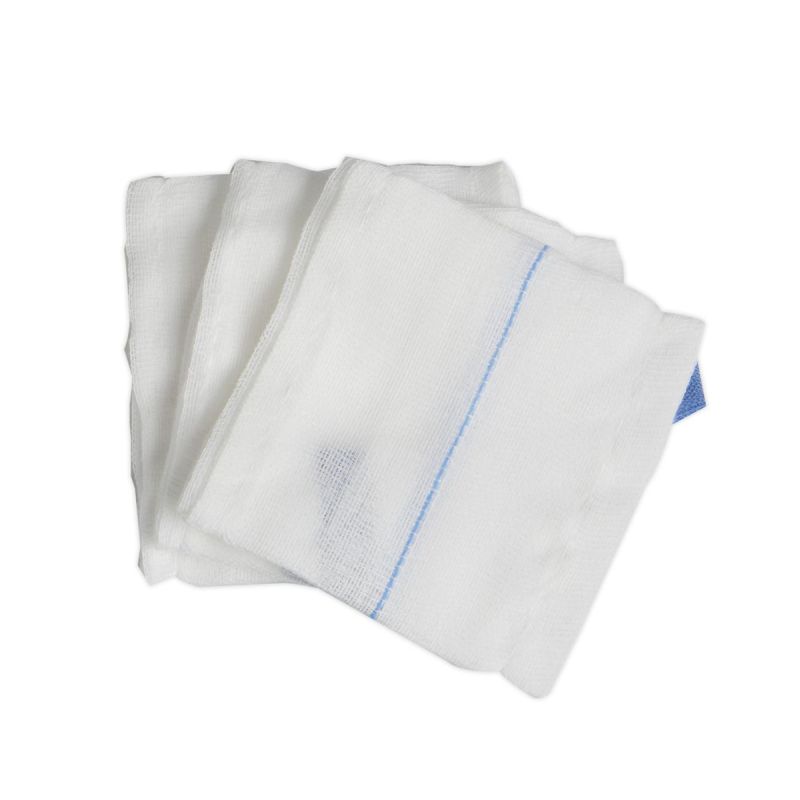 PEZZE LAPAROTOMICHE IN COTONE STERILI 4 STRATI RIPIEGATE E RICUCITE CON LOOP